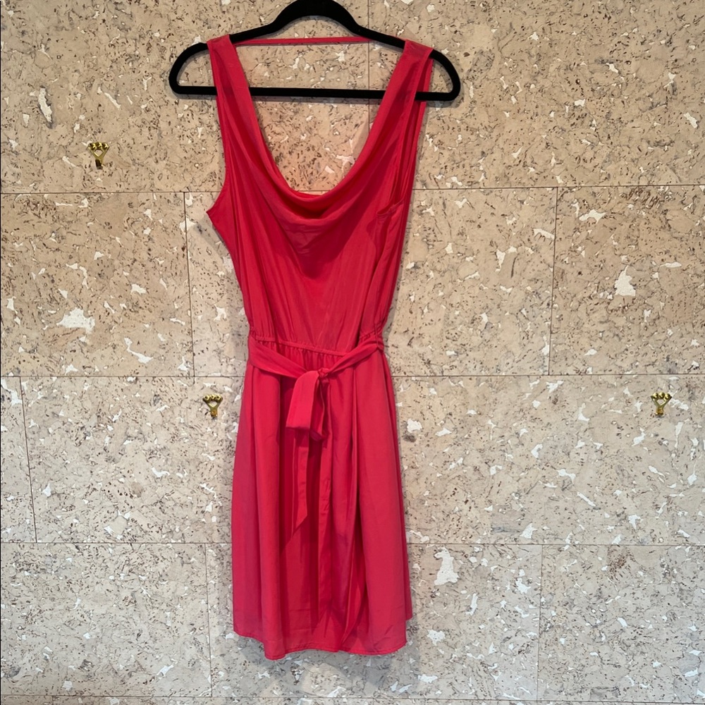 DKNY Vibrant Pink Backless Dress